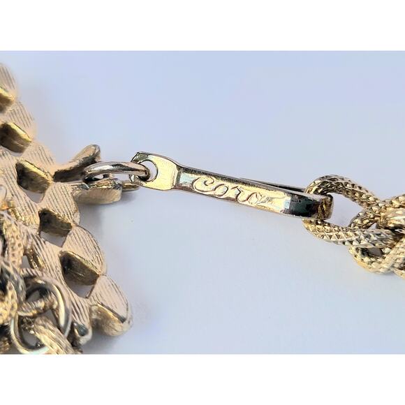1960s Vintage Coro Signed 5-strand Necklace Gold Tone MCM Excellent Condition - Picture 9 of 9